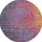 Homeroots 4 ft. Round Rainbow Abstract Striations Area Rug 385362 - alternate 6